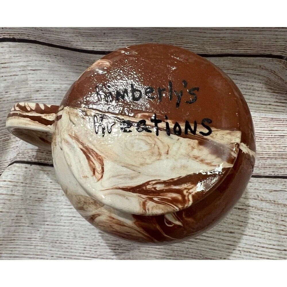 Kim’s creations pottery Red Mug With Baby Seal seal From Alaska